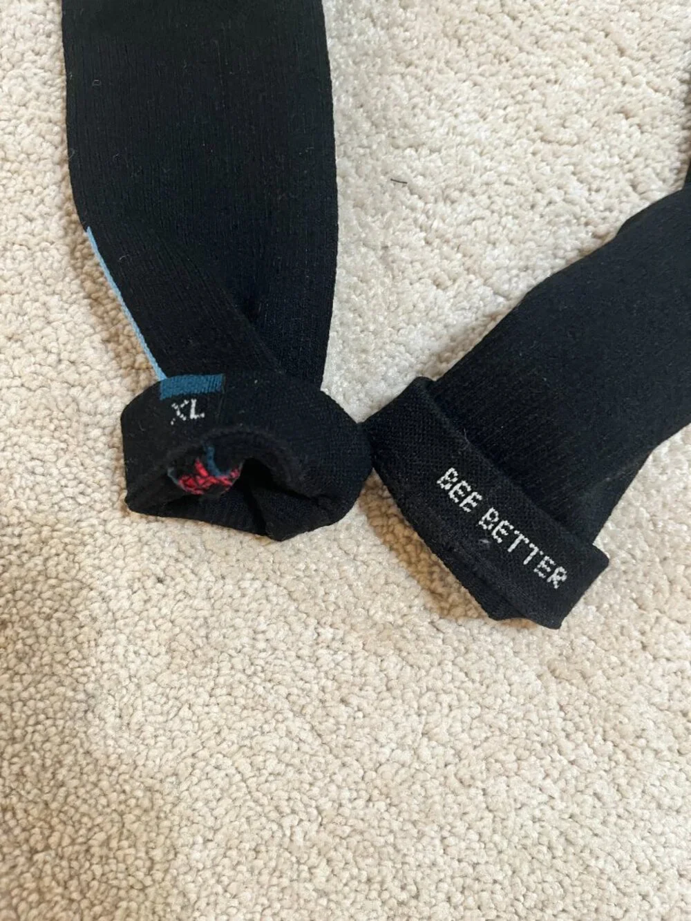 New 3-Pack BOMBAS merino wool Hex Tec Run Midweight Crew Socks XL Unisex Black